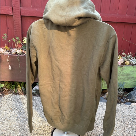 Zipper Hoodie Army Green Sweatshirt - Picture 12 of 14